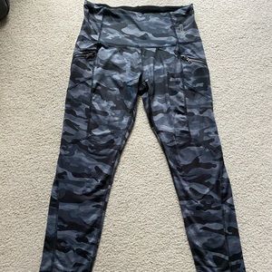 RBX Black and gray camo leggings.